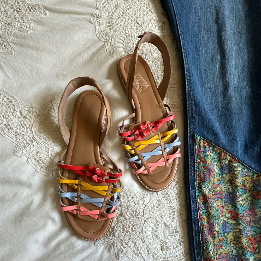 🩷Madewell Maya Huarache Leather Sandals, 7.5-
